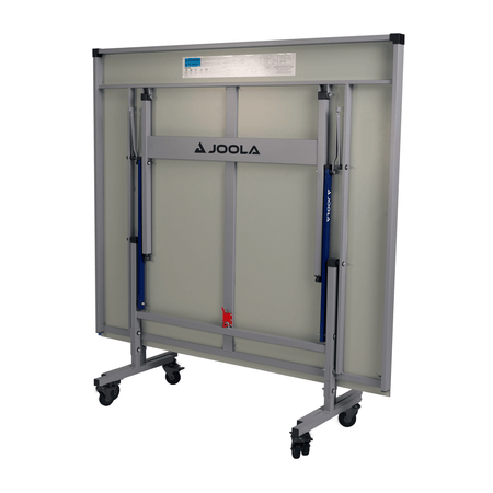 Joola table tennis table folded for storage