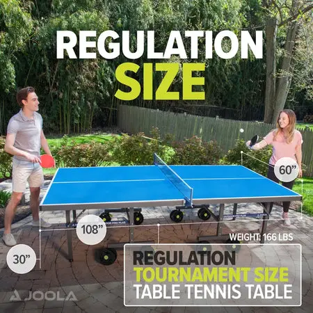 Regulation size table tennis play