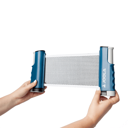 Retractable ping pong net in hands