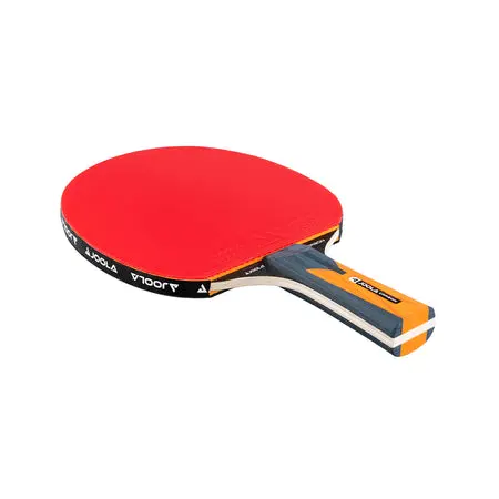 Professional table tennis racket, red and black.