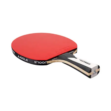 Table tennis paddle with red rubber