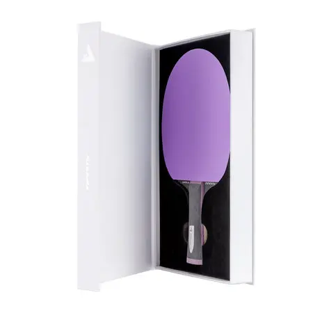 Open box revealing ping pong paddle