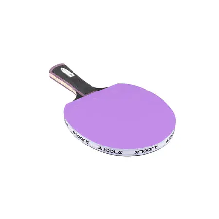 Sports paddle with purple surface and black handle.