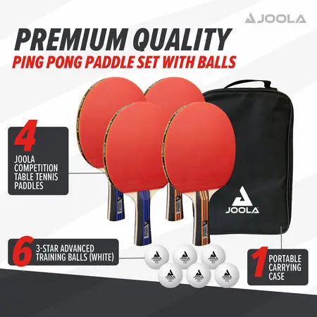 Ping pong paddles and balls set
