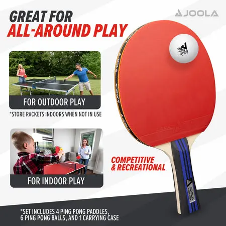 Table tennis paddle and ball set