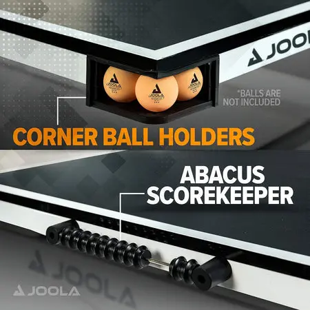 Table tennis features corner holders