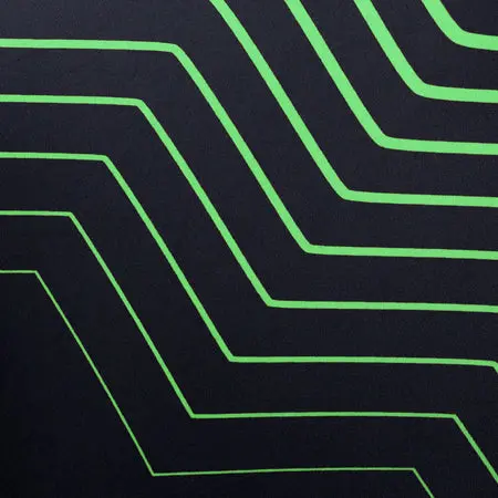 Geometric green design on dark surface