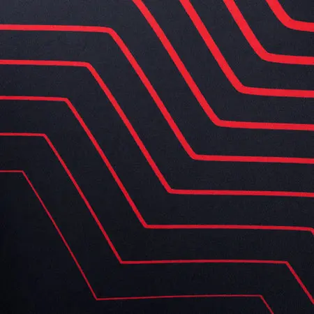 Red zigzag lines on black background