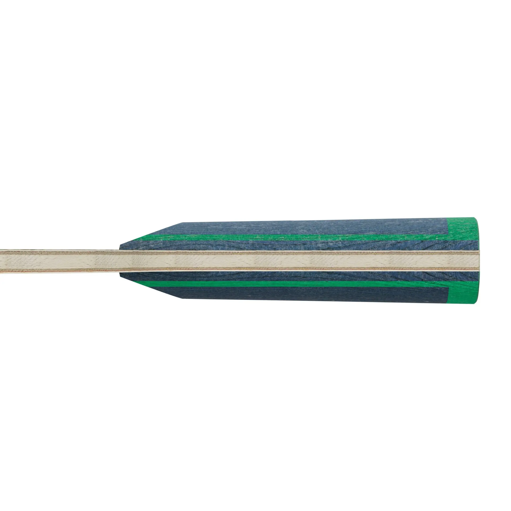 Woodworking chisel tool with colorful handle.