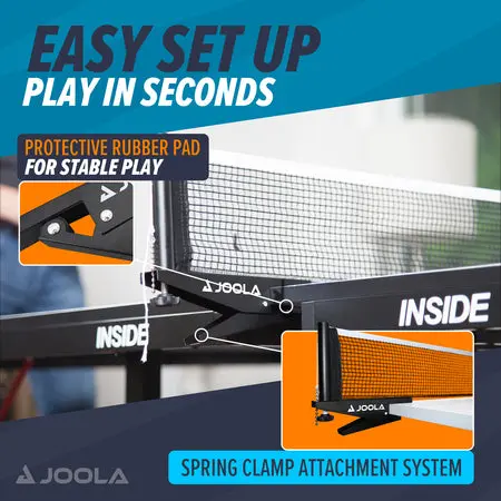 Quick-attach table tennis net system