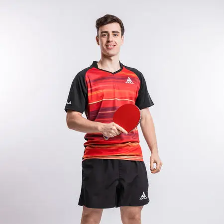 Athlete in red sports attire