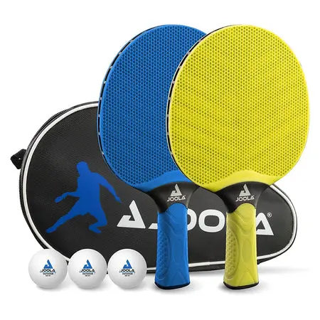 Table tennis paddles and balls set
