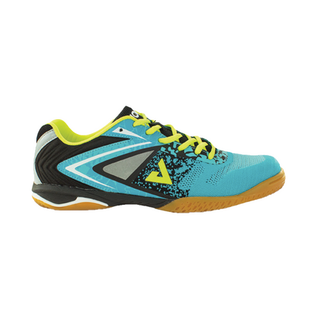 Stylish turquoise sneaker with gum sole