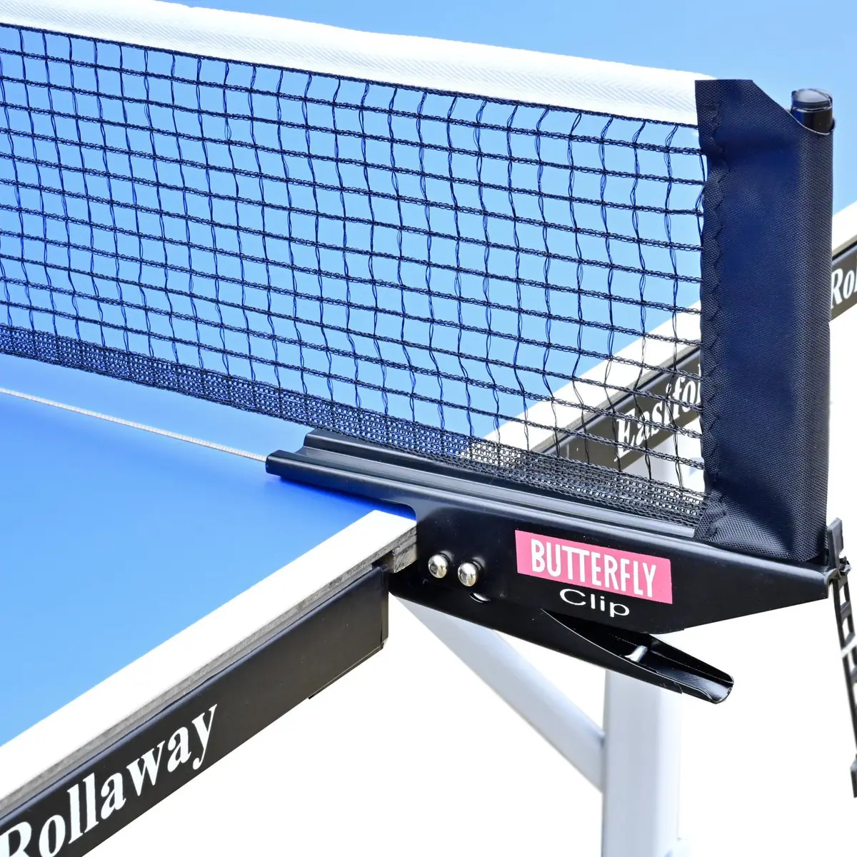 Ping pong net on table corner