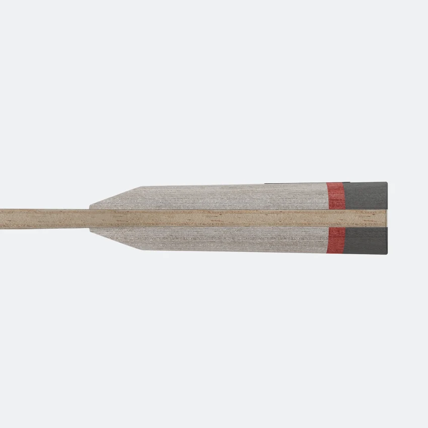 Decorative oar with red and green accents