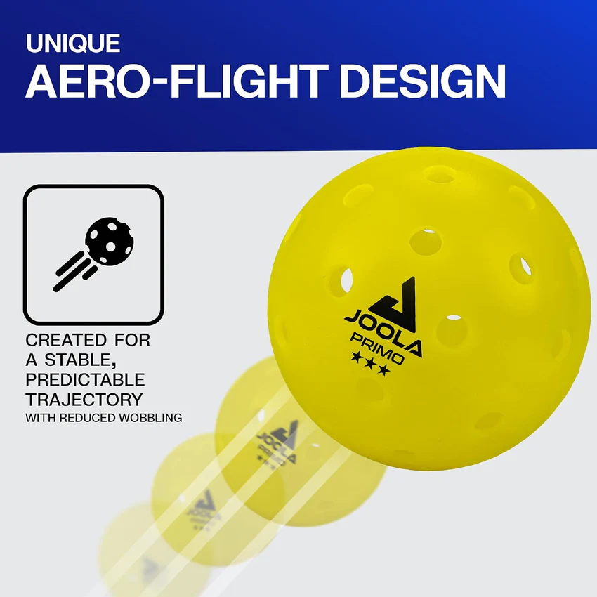 Unique pickleball design for reduced wobbling