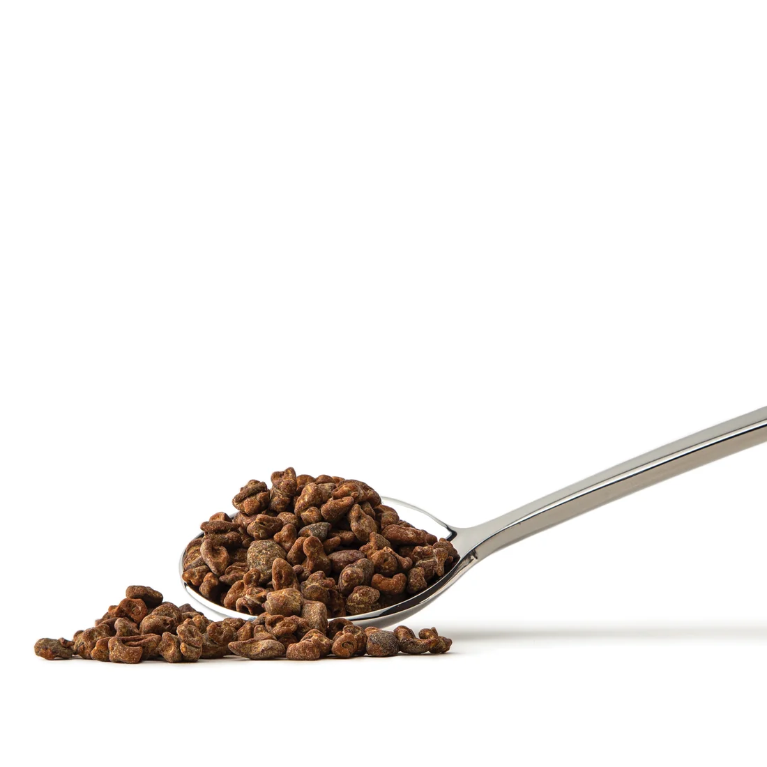 Spoonful of instant coffee granules