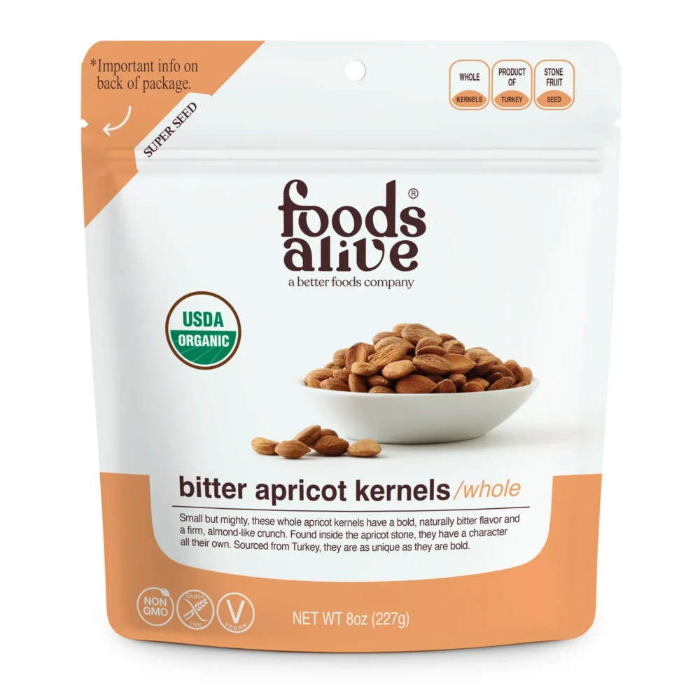 USDA organic apricot kernels bag