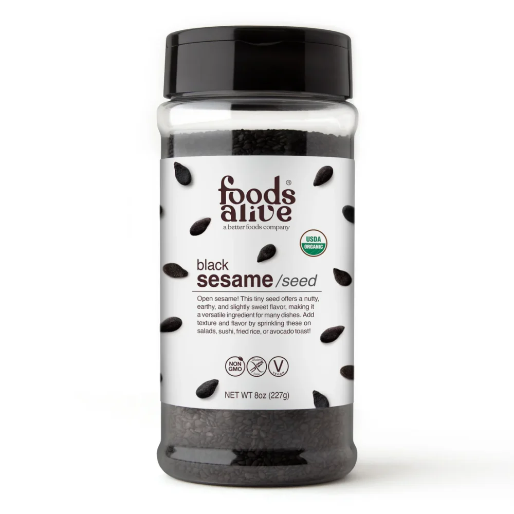 Black sesame seeds jar packaging