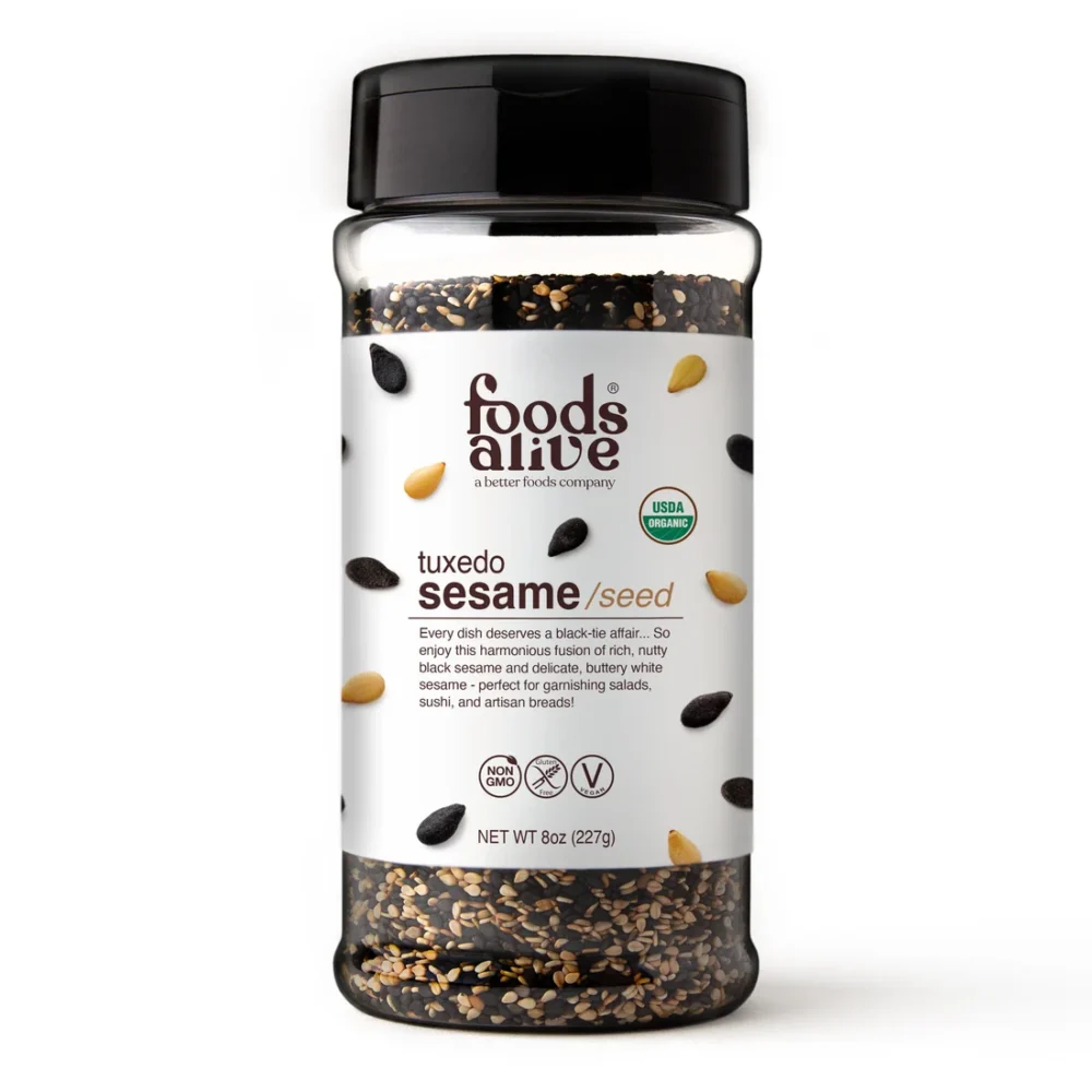 Foods Alive sesame seed container