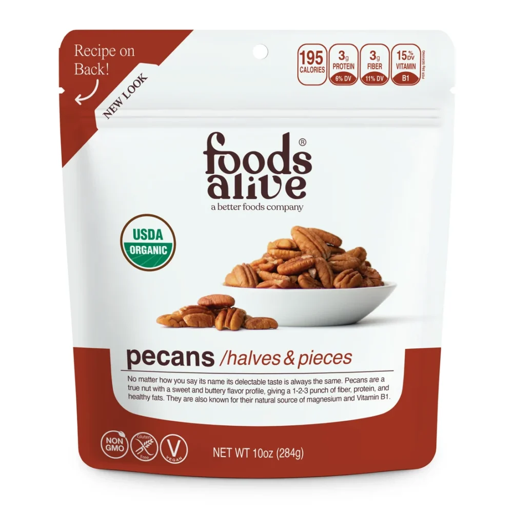 Foods Alive pecans bag